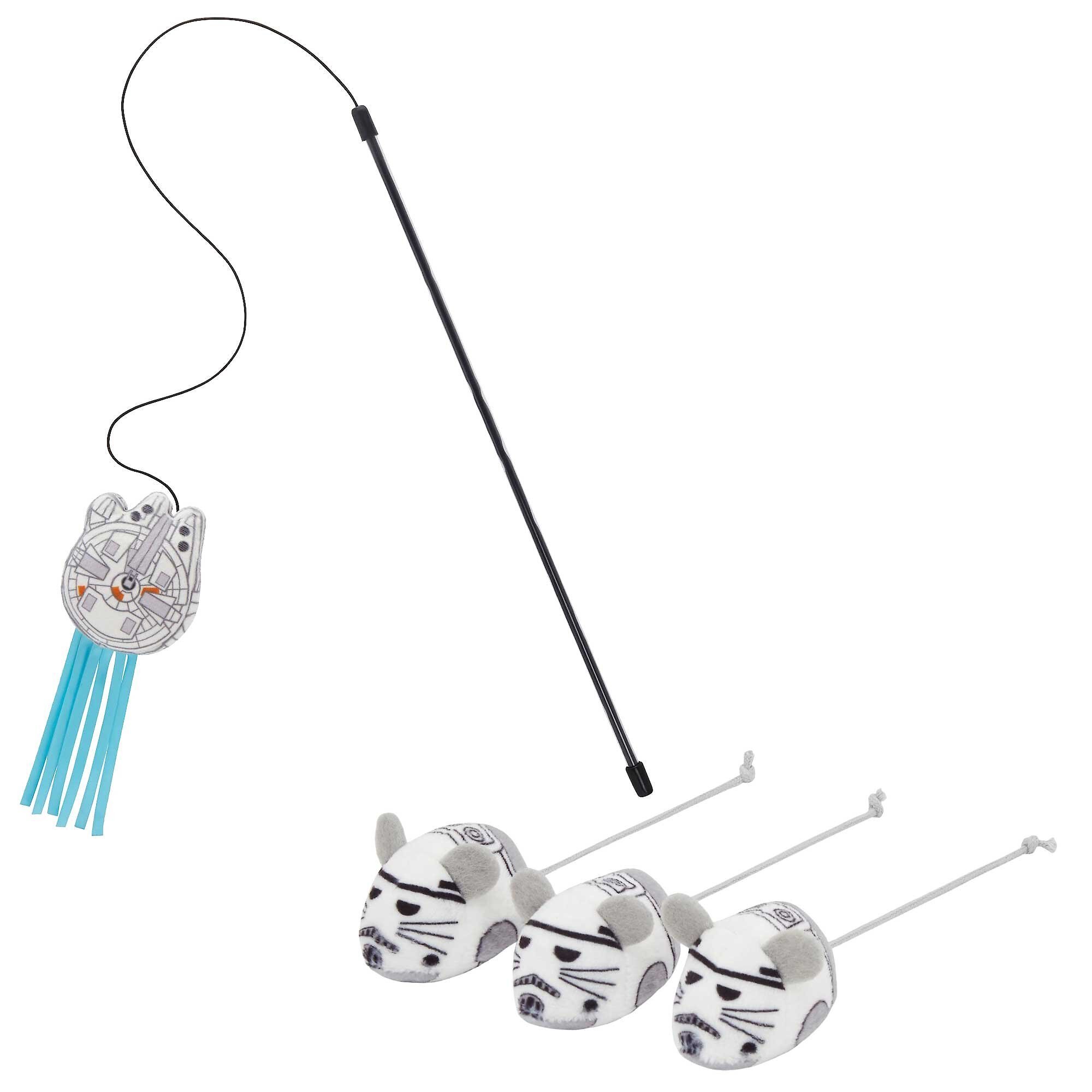 STAR WARS STORMTROOPER Plush Mice Cat Toy with Catnip, 3 count & STAR