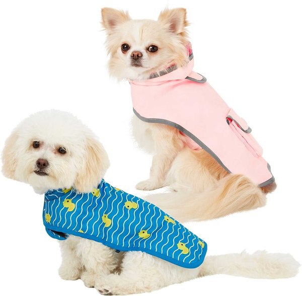 Frisco Rubber Ducky + Reversible Packable Travel Dog Raincoat, X-Small slide 1 of 3