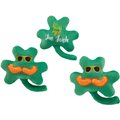 Frisco St. Patrick's Shamrocks Plush Squeaky Dog Toy, 3 count