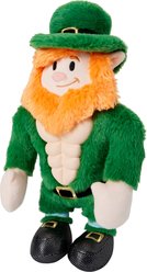 Frisco St Patrick's Leprechaun Muscle Plush Squeaky Dog Toy