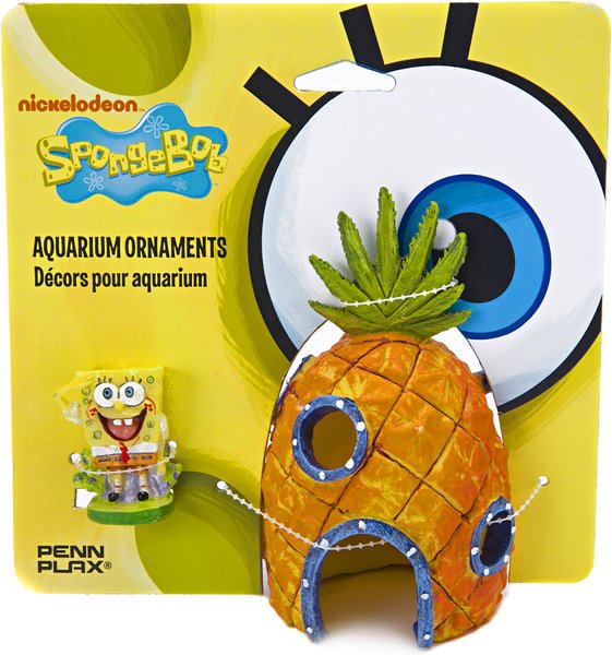 Penn-Plax SpongeBob & Pineapple Home Aquarium Ornament slide 1 of 3