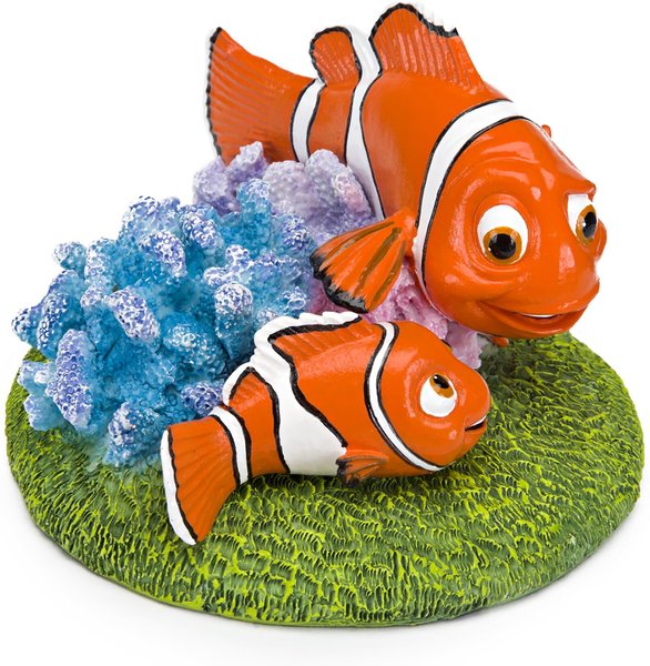 Finding Nemo Disney aquarium ornament mini Nemo w/ Green Coral