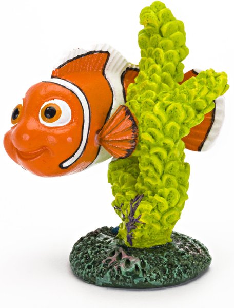 PENN-PLAX Nemo with Green Coral Aquarium Ornament 