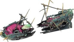 Penn-Plax Split Shipwreck Aquarium Ornament slide 2 of 2