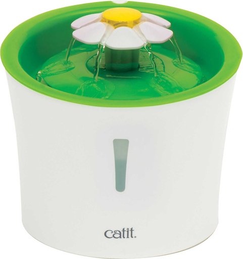 Catit Flower Plastic Fountain, 100-oz + Frisco Pet Toy & Bowl Cleaning Wipes