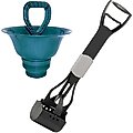 Doggie Doo Drain Pet Waste Removal + Frisco Spring Action Foldable Scooper, Large