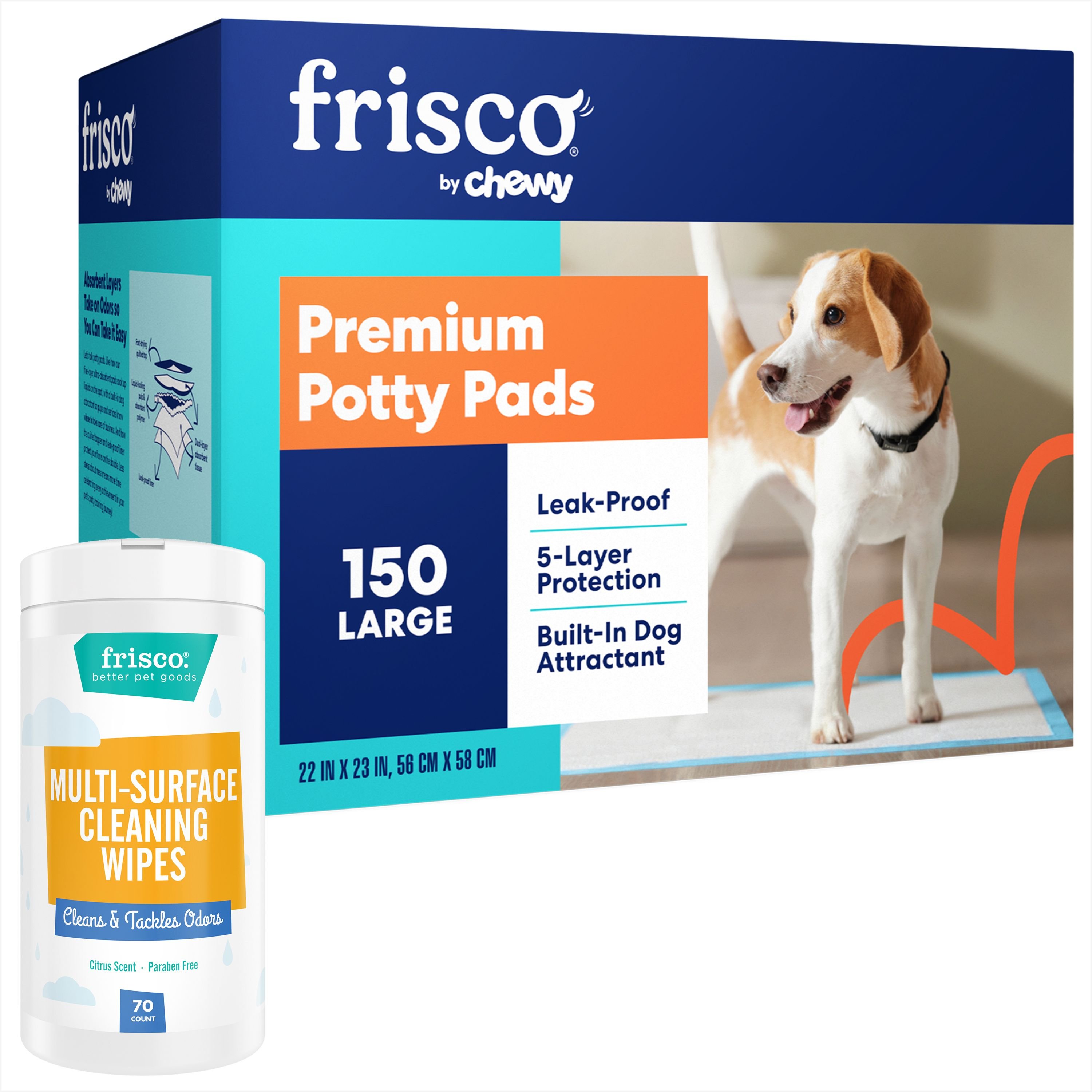 FRISCO Large Premium Dog Training & Potty Pads & Frisco MultiSurface
