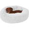 Show in main carousel: Frisco Eyelash Cat & Dog Bolster Bed + Blanket, Silver, Medium slide 2 of 10