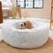 Show in main carousel: Frisco Eyelash Cat & Dog Bolster Bed + Blanket, Silver, Medium slide 5 of 10