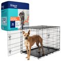 Frisco Fold & Carry Double Door Collapsible Wire Crate, 42 inch + Giant Dog Training & Potty Pads, 27.5 x 44-in, 30 count, Unscented