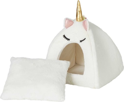 Frisco Novelty Unicorn Covered Bed + Cactus Cat Scratching Post, 22-in