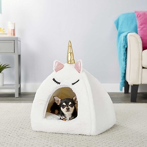 Frisco Novelty Unicorn Covered Bed + Cactus Cat Scratching Post, 22-in