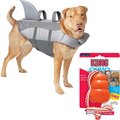 Frisco Shark Life Jacket, Large + KONG Aqua Dog Toy, Large