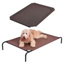 Frisco Steel-Framed Elevated Dog Bed, Brown, Large + Replacement Cover