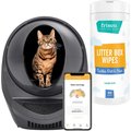 Litter-Robot WiFi Enabled Automatic Self-Cleaning Cat Litter Box, Grey + Frisco Litter Box Cleaning Wipes