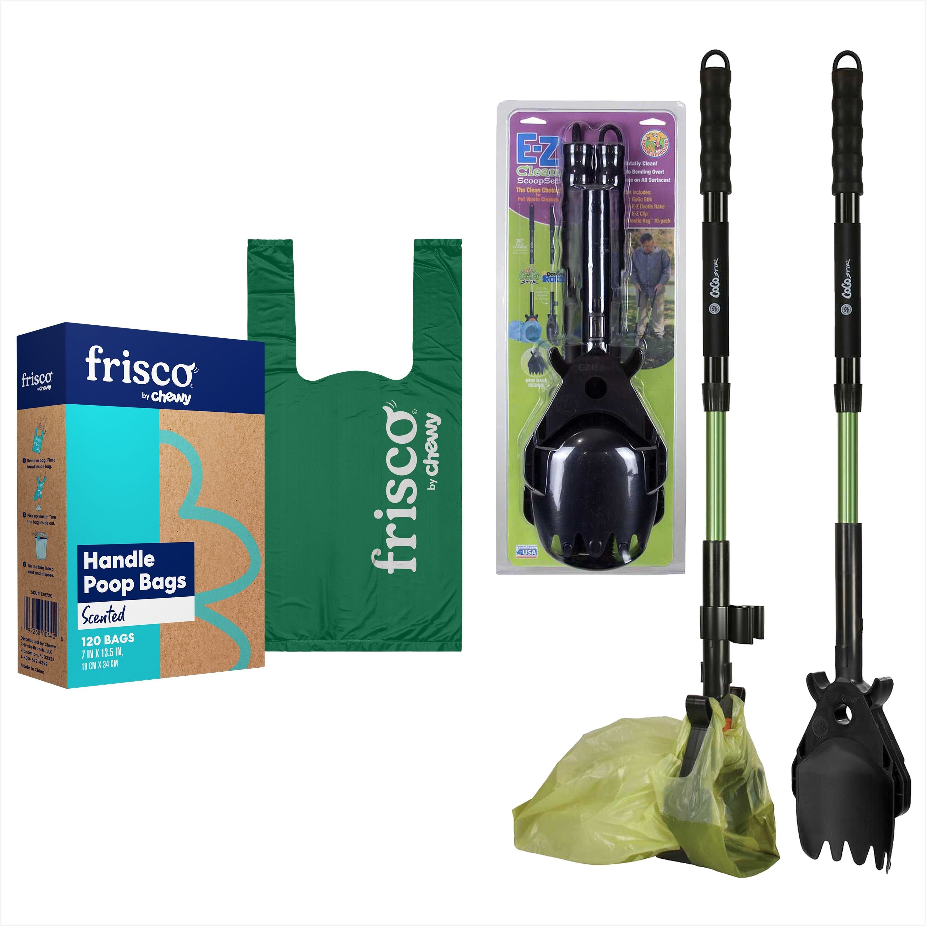 Pooch Approved Products GoGo Stik XP Pro & Rake Poop Scooper Set with