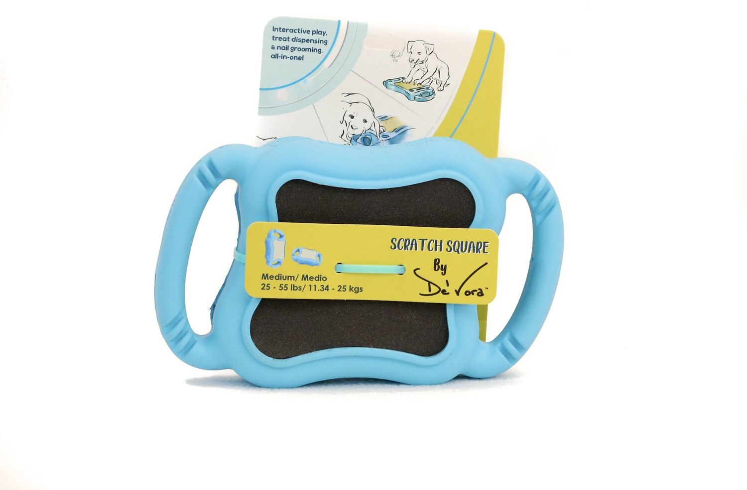 DE' VORA Scratch Square Dog & Cat Grooming Toy, Medium