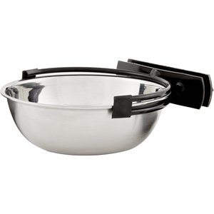 MidWest Stainless Steel Snap'y Fit Dog Kennel Bowl, 1.25 cup, bundle of 2