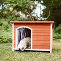 Frisco Craftsman Wooden Outdoor Dog House, Brown, Large
