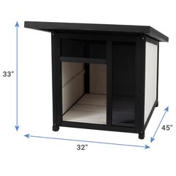 Frisco Modern Wooden Outdoor Dog House, White, Medium slide 2 of 6