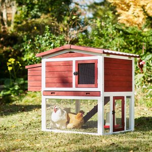 Frisco  Wooden Outdoor Chicken Coop, Red