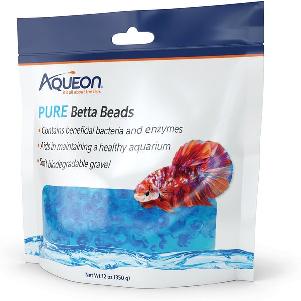 Aqueon PURE Betta Beads Aquarium Water Care, 8.8-oz bag, Blue, bundle of 2 slide 1 of 8