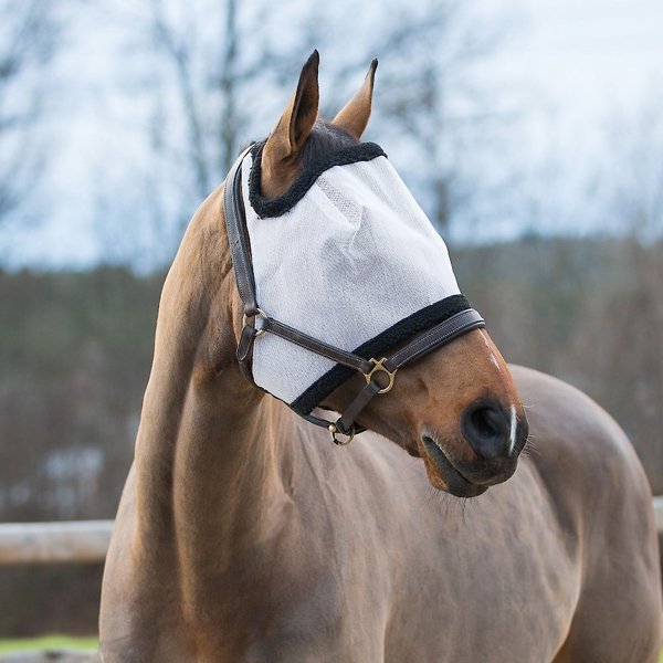 Horze Zebra Horse Fly Mask, Black