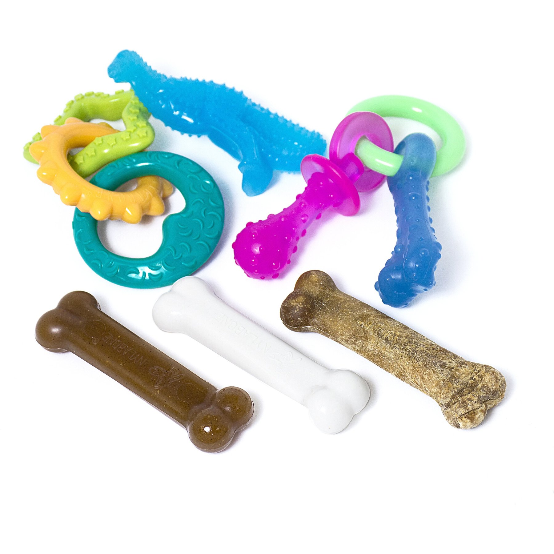 Nylabone Puppy Starter Pack Chew Toys & Treat Variety