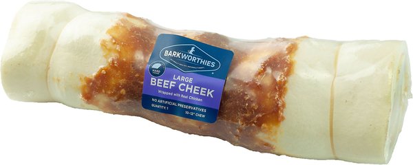 Barkworthies Beef Cheek Wrapped with Chicken Dog Bone, Large slide 1 of 3