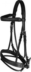 Horze Equestrian Venice Soft Padded Horse Bridle, Black, Horse
