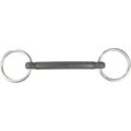 Horze Equestrian Rubber Mullen Mouth Loose Ring Snaffle Horse Bit, 4.5