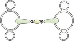 Horze Apple Flavor Peanut Link Elevator Horse Bit, 5.25