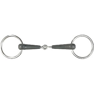 Horze Equestrian Rubber Loose Ring Snaffle Horse Bit, 4