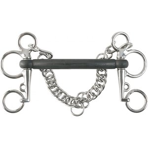 Horze Rubber Mullen Mouth Pelham Horse Bit, 5