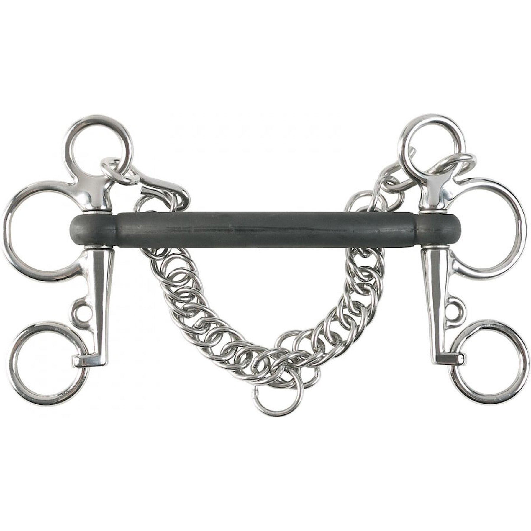 Horze Rubber Mullen Mouth Pelham Horse Bit, 5.75