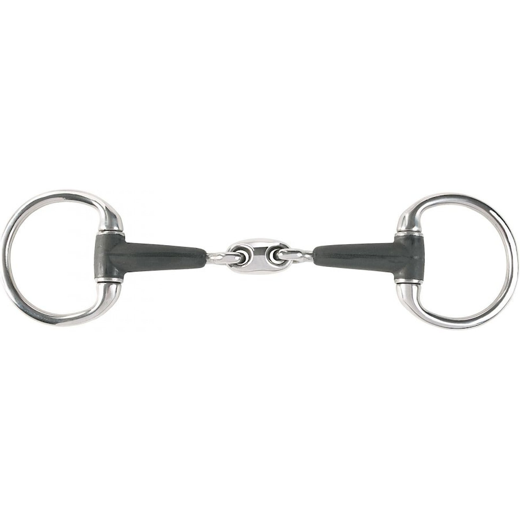 Horze Rubber Oval Link Eggbutt Snaffle Horse Bit, 5