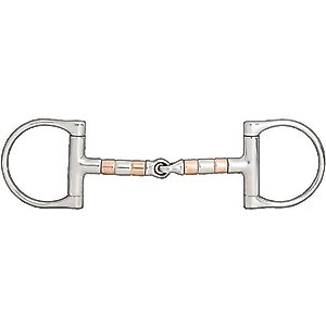 Horze Copper Roller D-Ring Snaffle Horse Bit, 5
