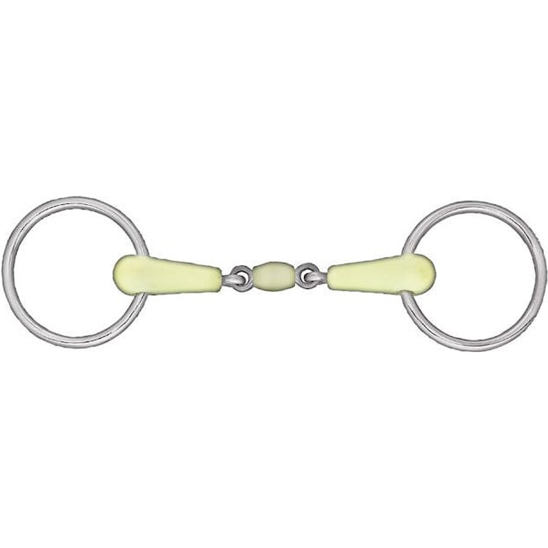 Horze Apple Flavor Peanut Link Loose Ring Snaffle Horse Bit, 5