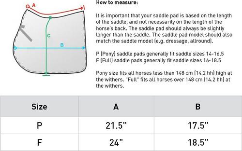Show full view: Horze Chooze All Purpose Saddle Pad, Black, Horse slide 2 of 2