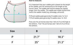 Horze Equestrian Duchess Dressage Horse Saddle Pad, Black, Horse slide 2 of 3