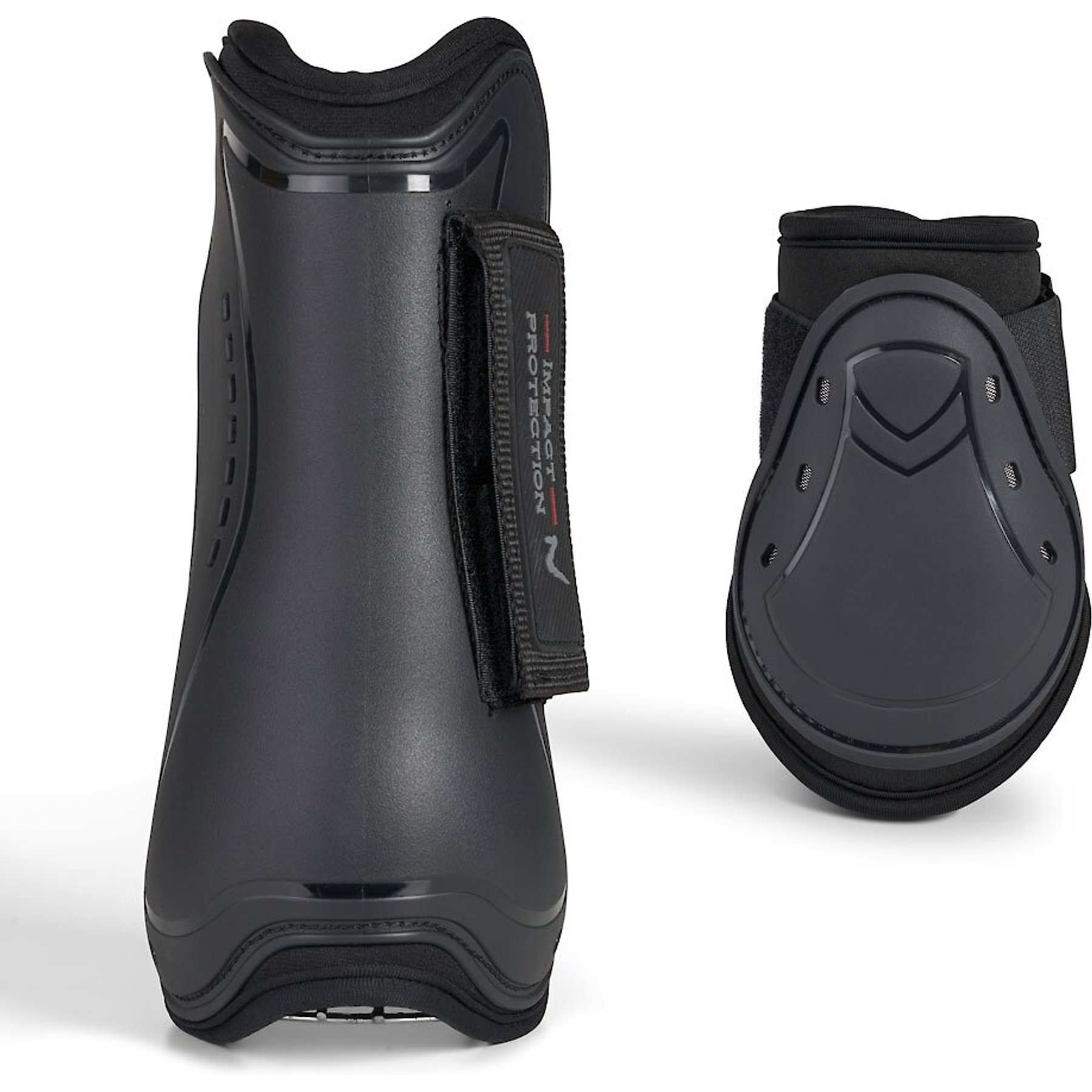 Horze Armour Airflow Tendon & Fetlock Horse Boot Set, Black, Cob