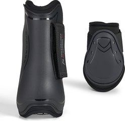 Horze Equestrian Armour Airflow Tendon & Fetlock Horse Boot Set, Black, Horse