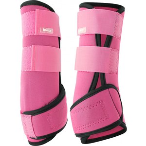 Horze Equestrian Brushing Horse Boots, Pink, Small