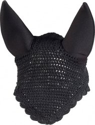 Horze Supreme Silent Horse Ear Net, Black, Horse