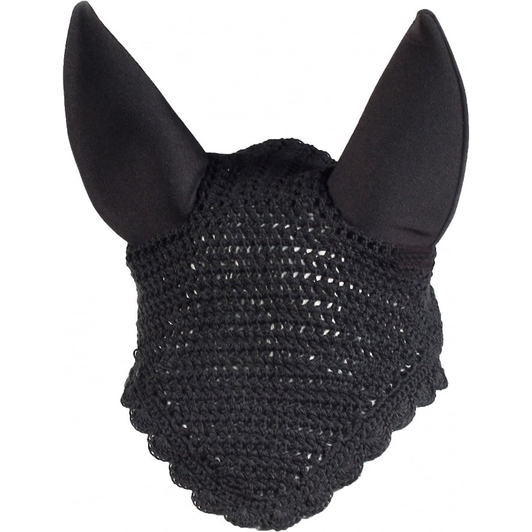 Horze Supreme Silent Horse Ear Net, Black, Horse