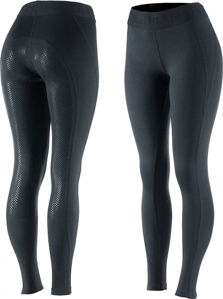HORZE EQUESTRIAN Womens Madison Silicone Full Seat Tights, Black, 34 ...