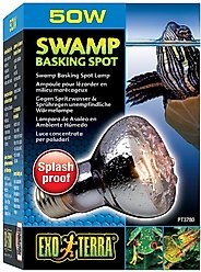 Exo Terra Swamp Basking Splash Proof Reptile Spot Lamp, 50-w bulb, 3 count