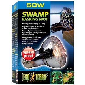 Exo Terra Swamp Basking Splash Proof Reptile Spot Lamp, 50-w bulb, 3 count