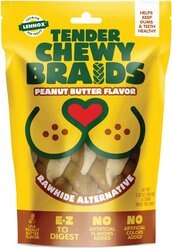 Lennox Tender Braids Peanut Butter Flavor Dog Treats, 4 count