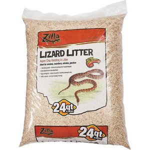 Zilla Lizard Litter Aspen Chip Reptile Bedding, 24-qt bag, bundle of 3